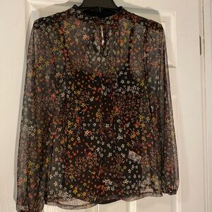 Dainty sheer shirt with liner